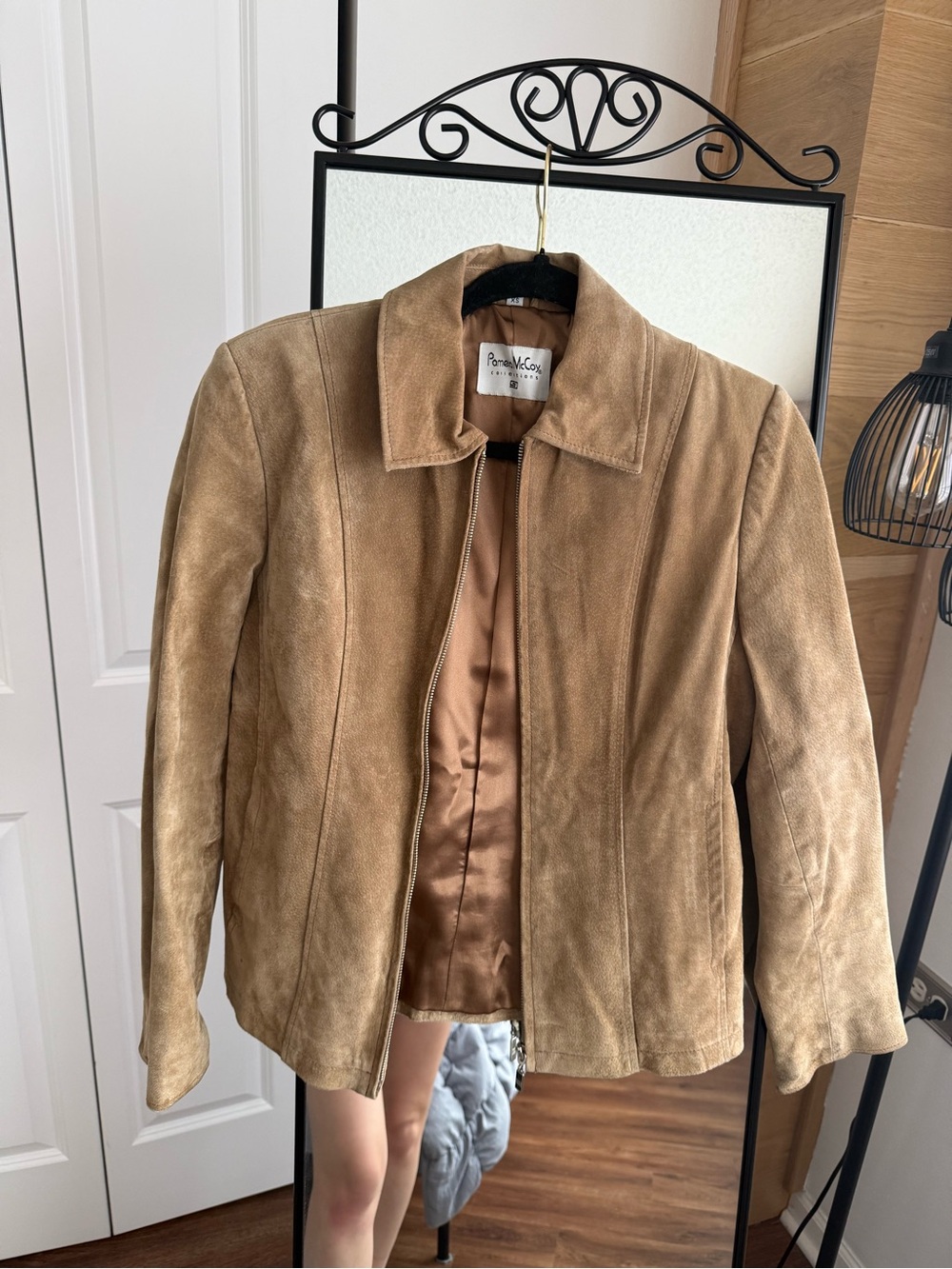 Pamela McCoy Tan Suede Leather Jacket